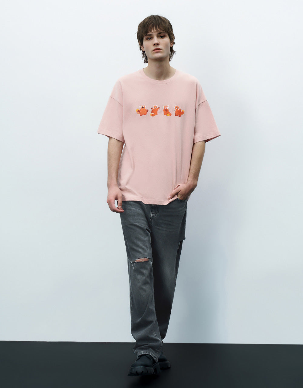 Raccoons Printed Crew Neck T-Shirt