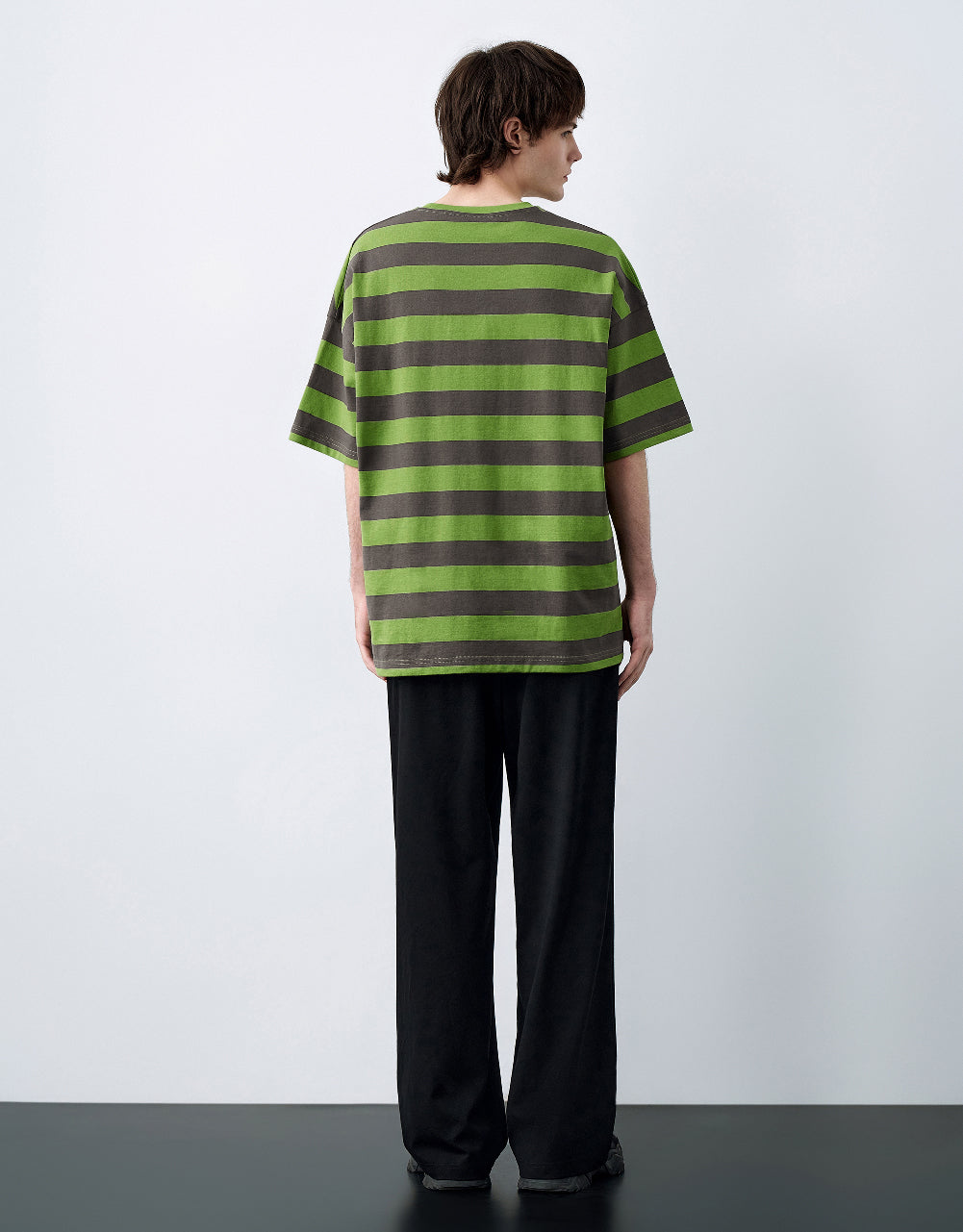 Striped Printed Crew Neck T-Shirt