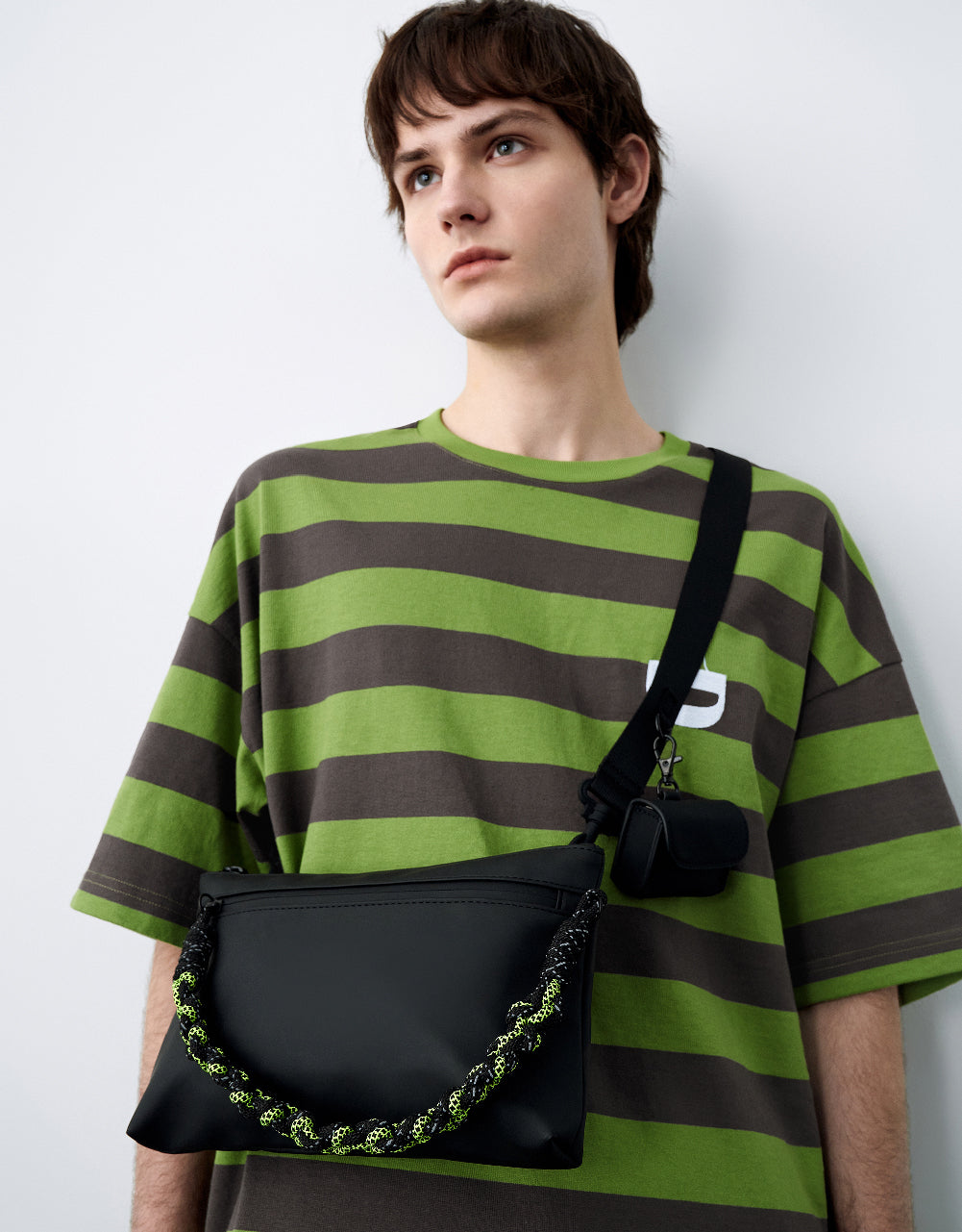 Striped Printed Crew Neck T-Shirt