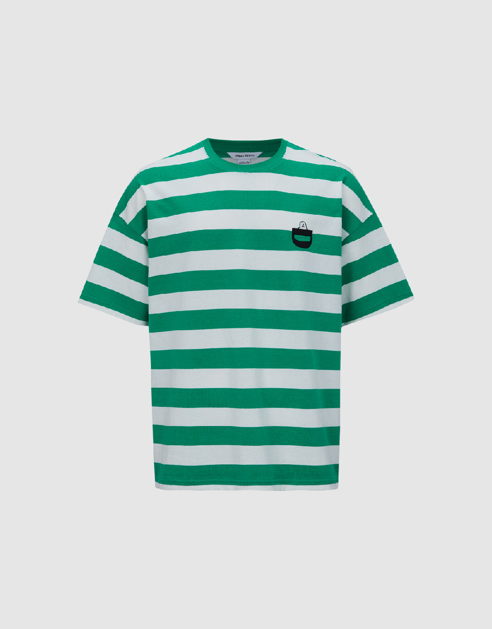 Striped Printed Crew Neck T-Shirt