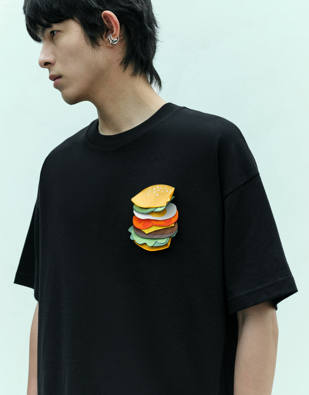 Burger Printed Crew Neck T-Shirt
