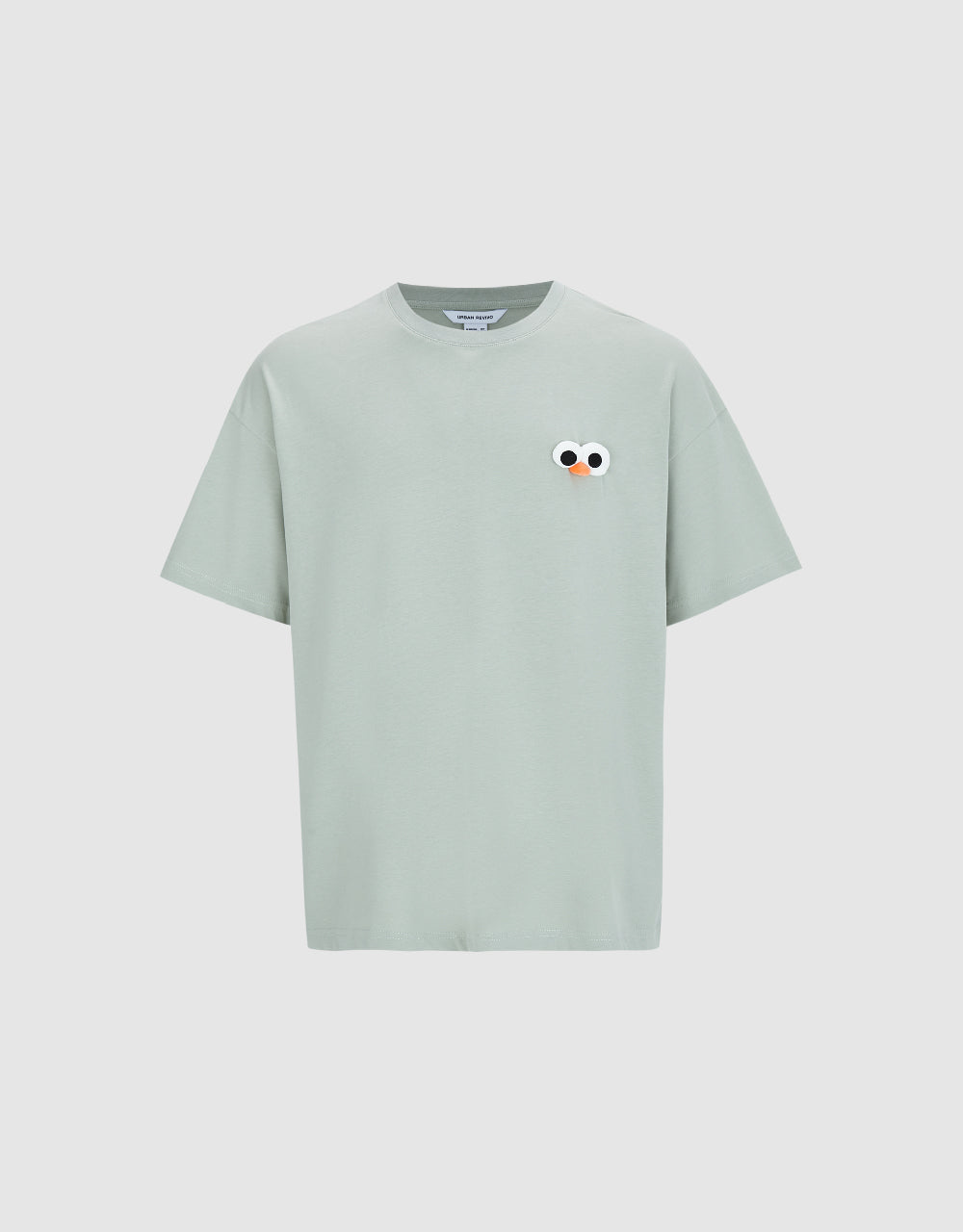 Cartoon Embossed Crew Neck T-Shirt