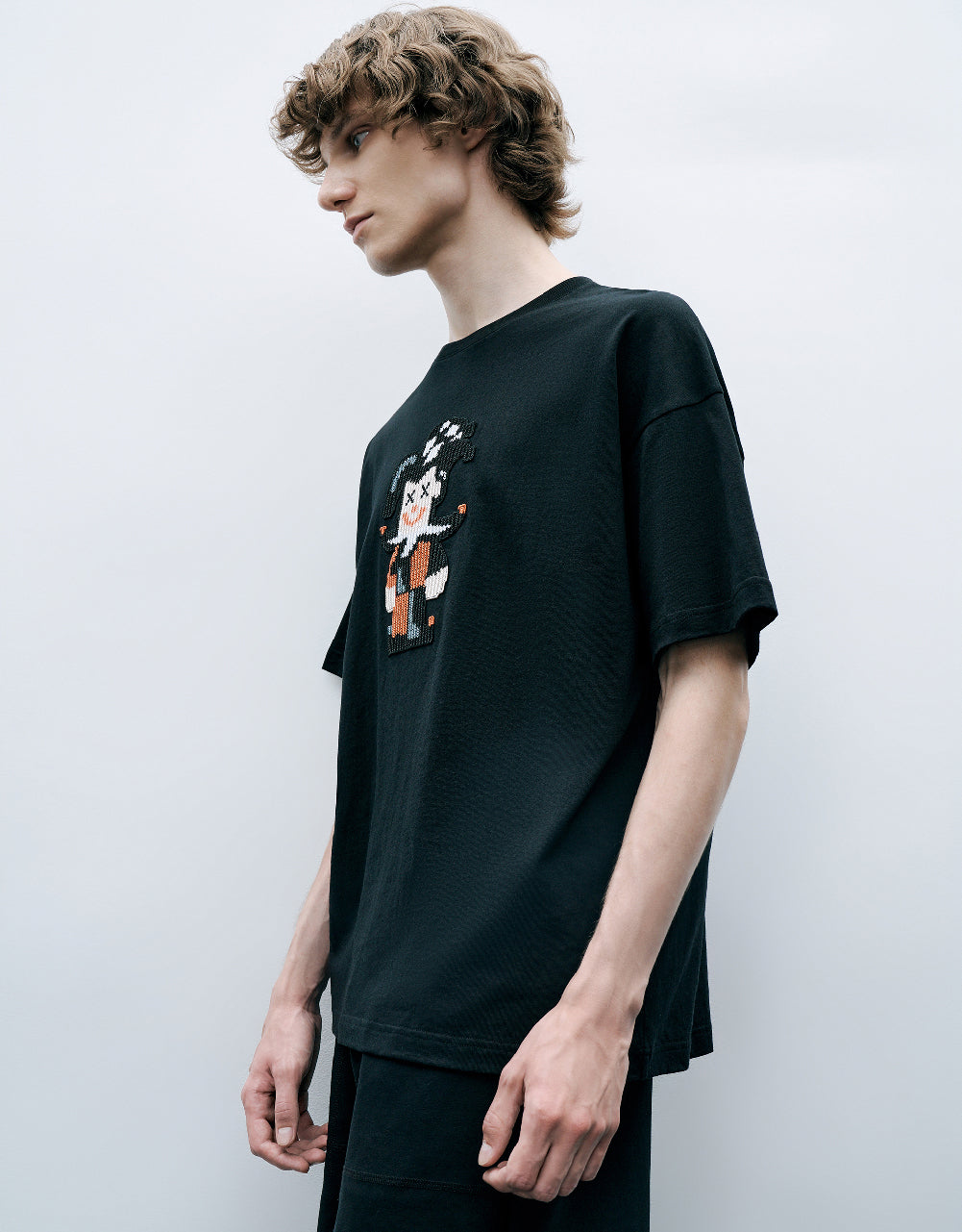 Joker Embossed Crew Neck T-Shirt