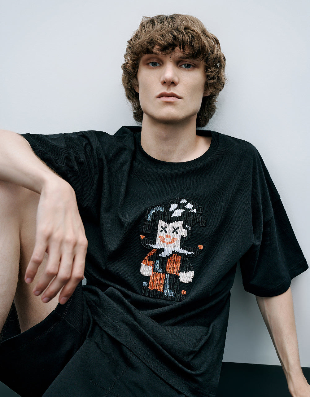Joker Embossed Crew Neck T-Shirt