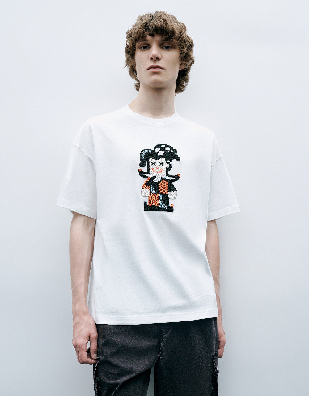 Joker Embossed Crew Neck T-Shirt