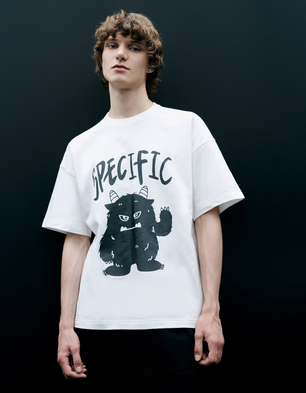 Little Monster Printed Crew Neck T-Shirt