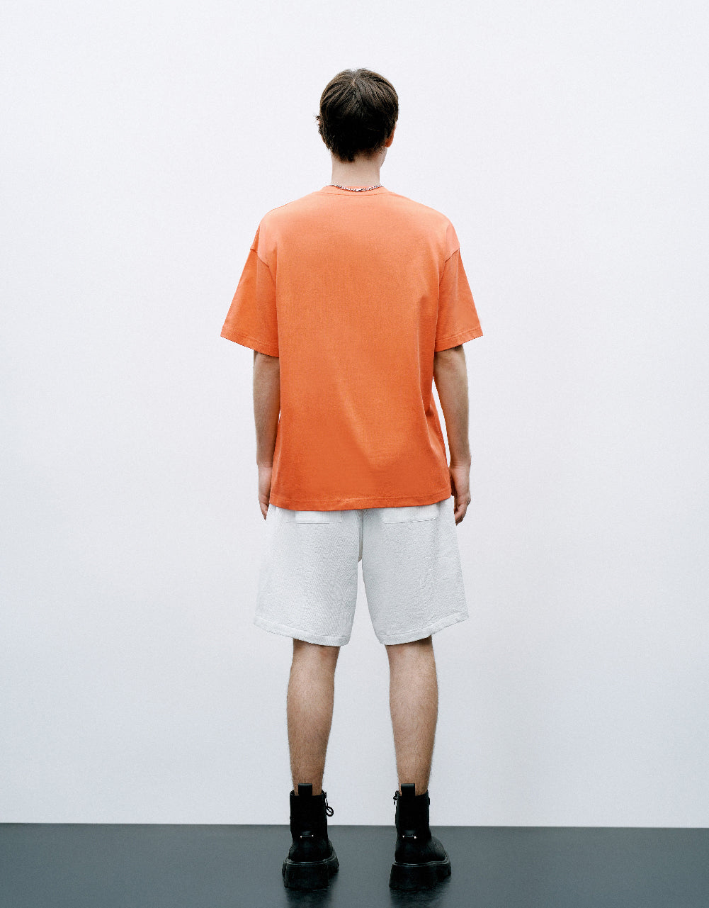 Letter Embossed Crew Neck T-Shirt
