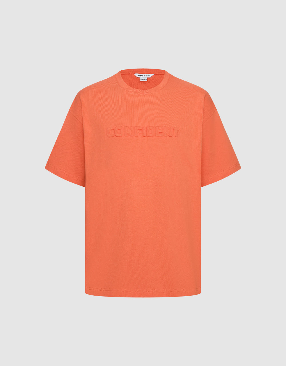 Letter Embossed Crew Neck T-Shirt