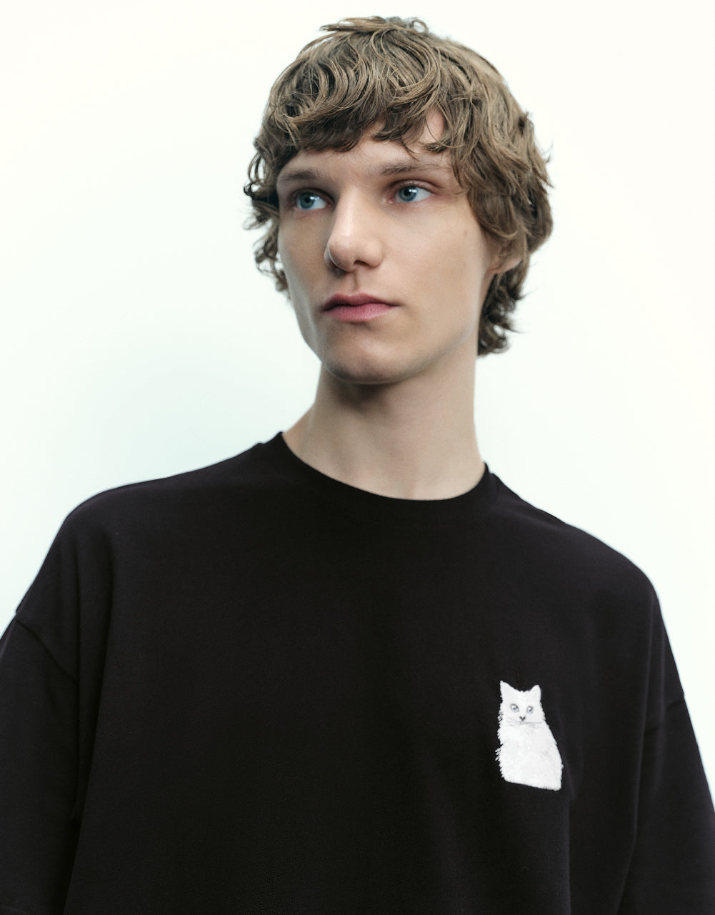 Cat Printed Crew Neck T-Shirt