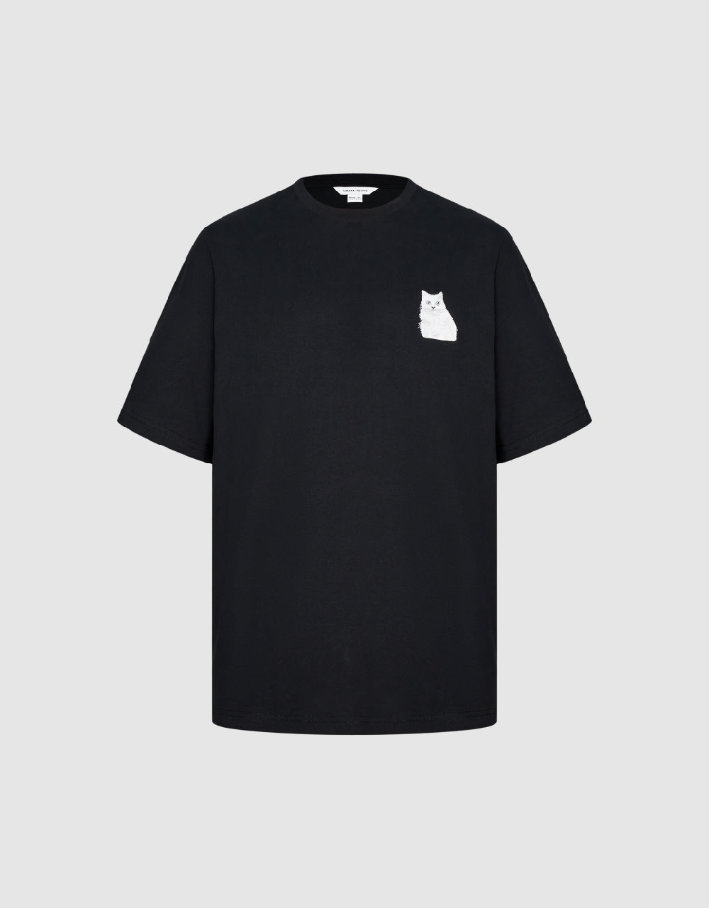 Cat Printed Crew Neck T-Shirt
