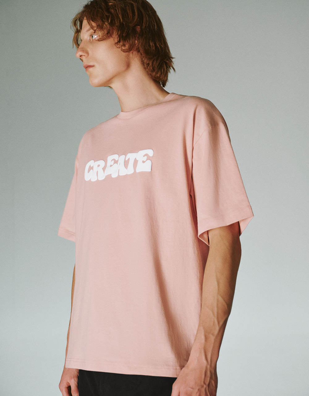 Letter Printed Crew Neck Loose T-Shirt