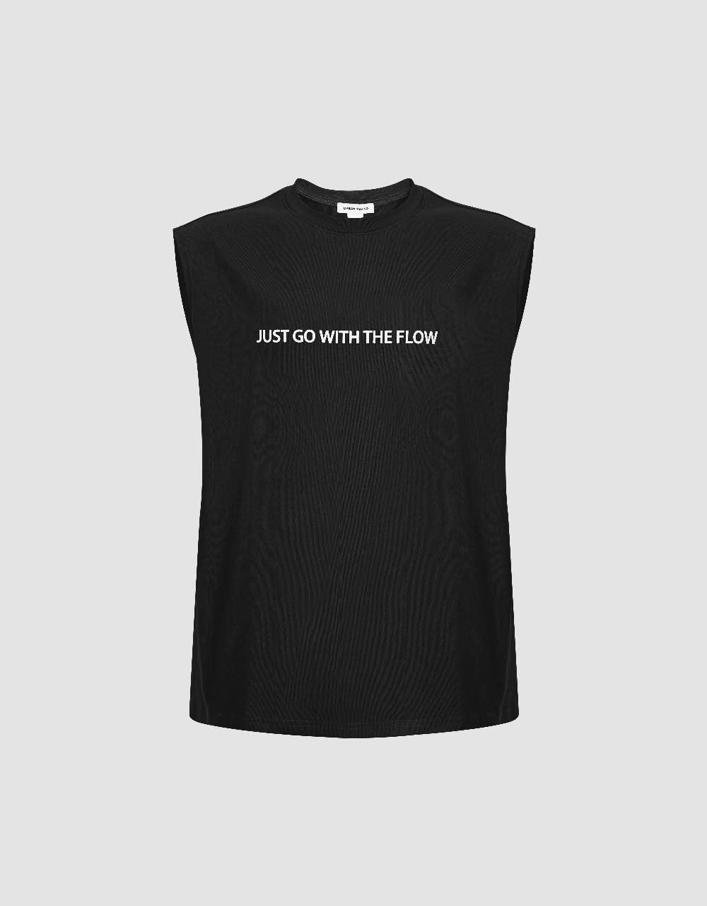 Letter Printed Crew Neck Tank Top