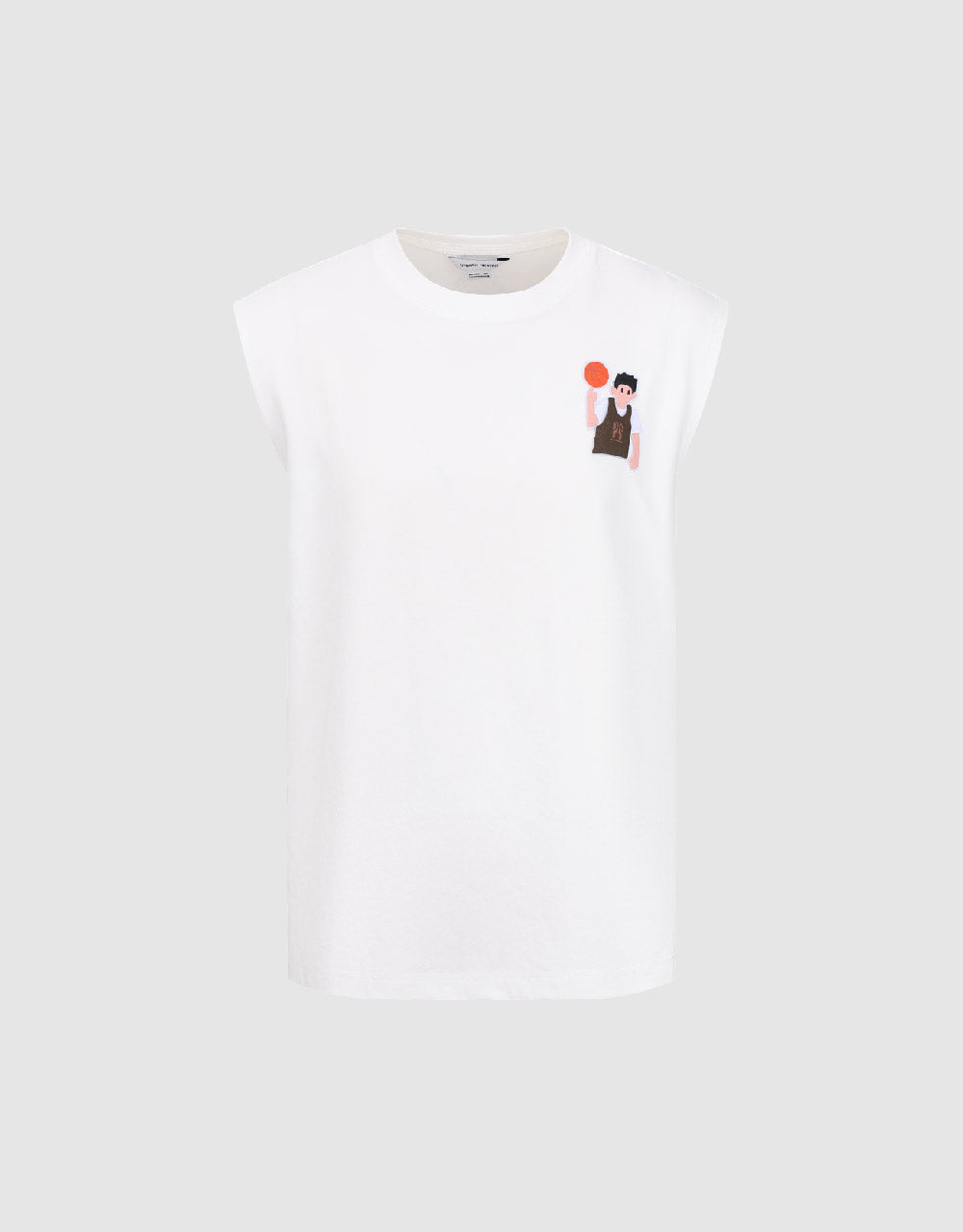 Basketball Men Embossed Crew Neck Tank Top