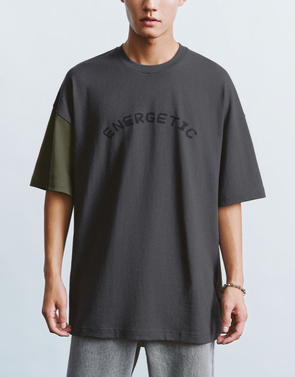 Letter Printed Crew Neck T-Shirt