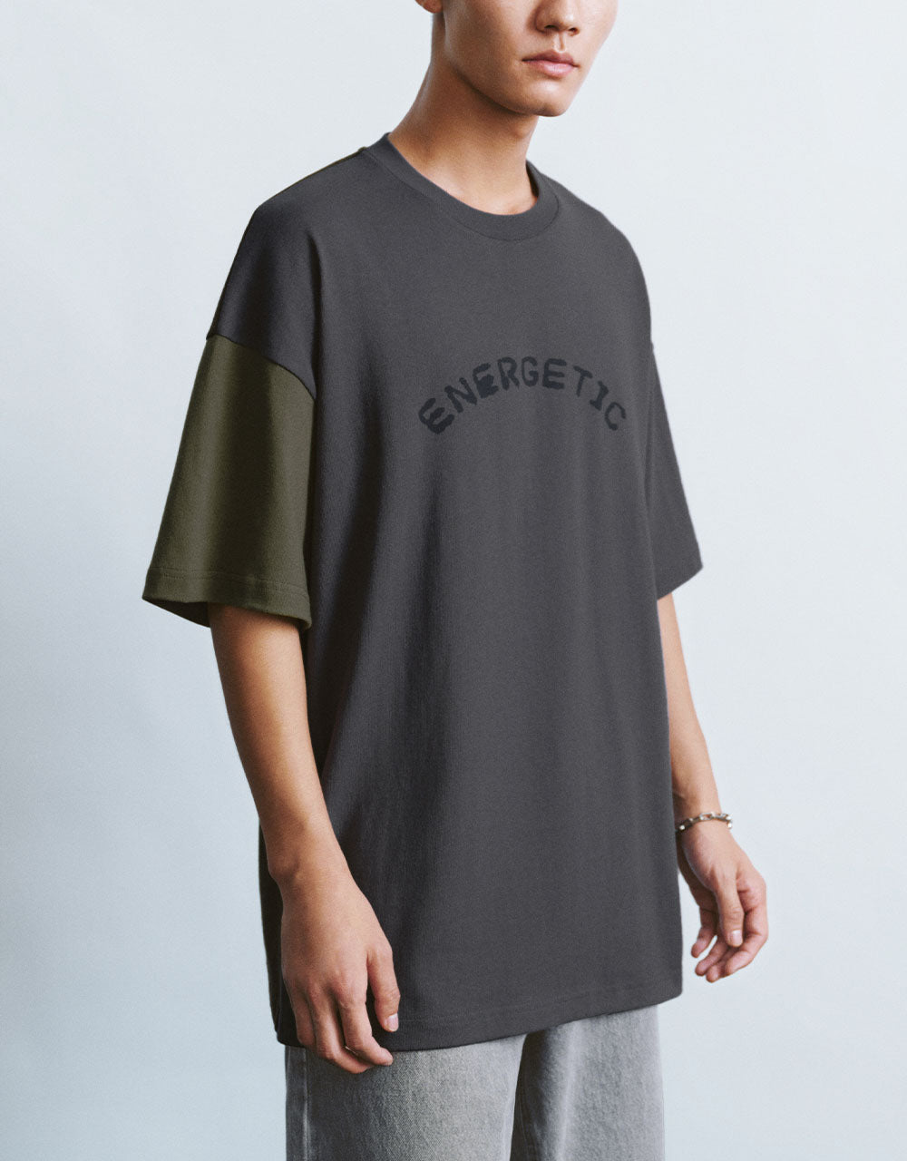 Letter Printed Crew Neck T-Shirt