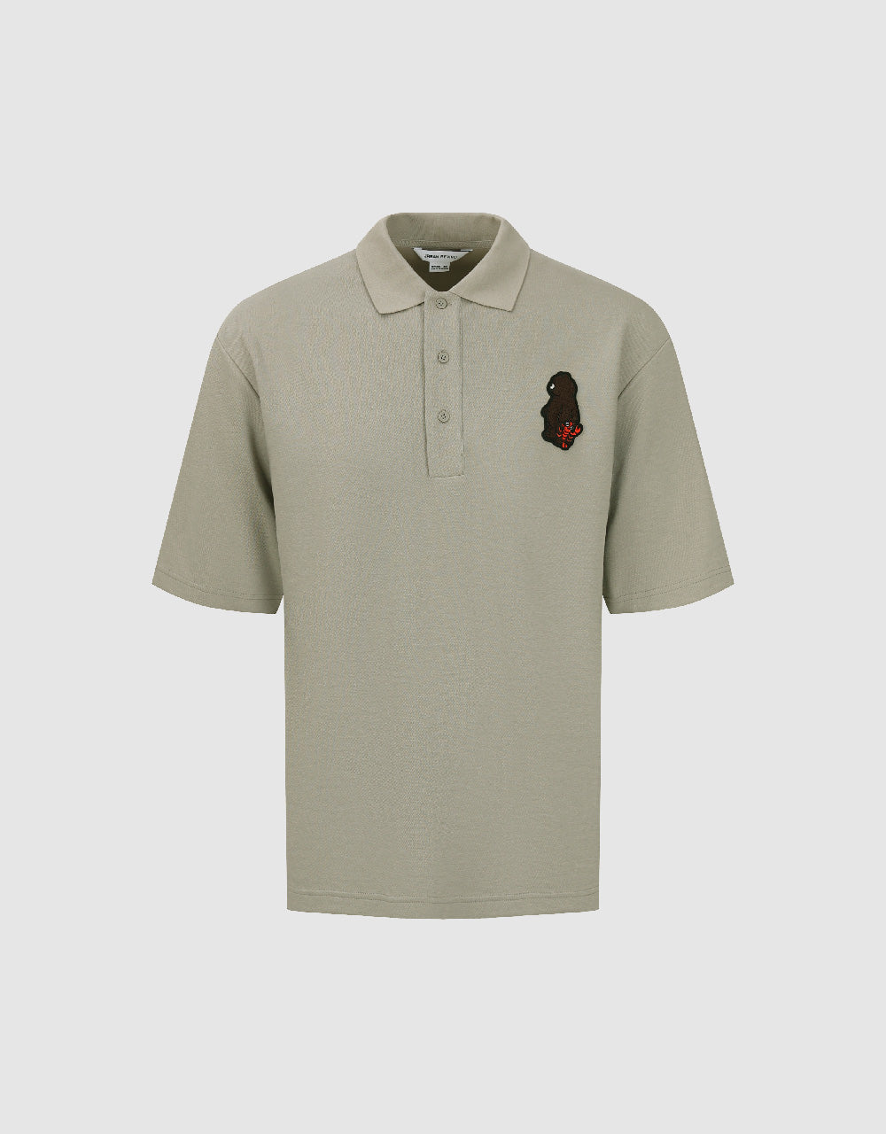 Cartoon Embossed Loose Polo Shirt