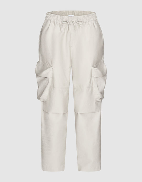 Drawstring Waist Straight Pants