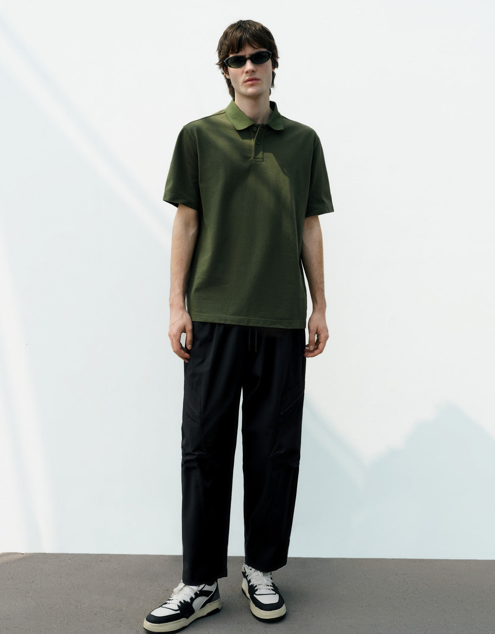 Drawstring Waist Straight Pants