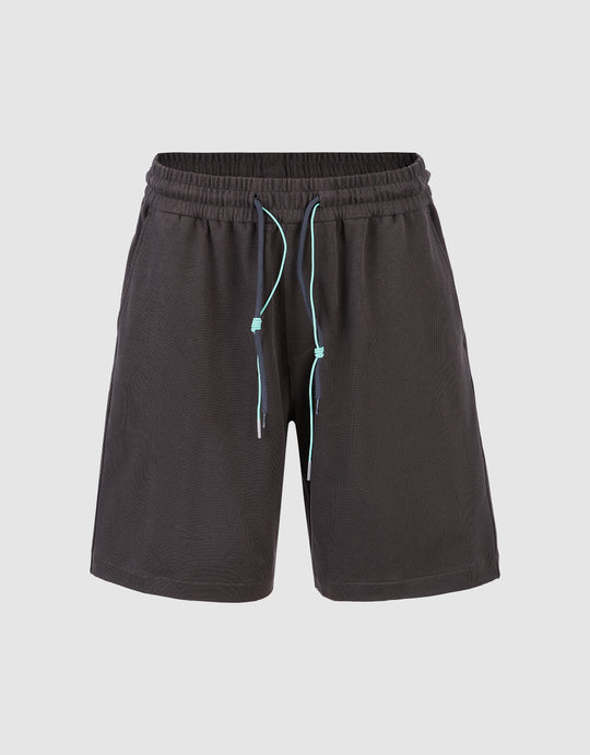 Drawstring Waist Knitted Shorts