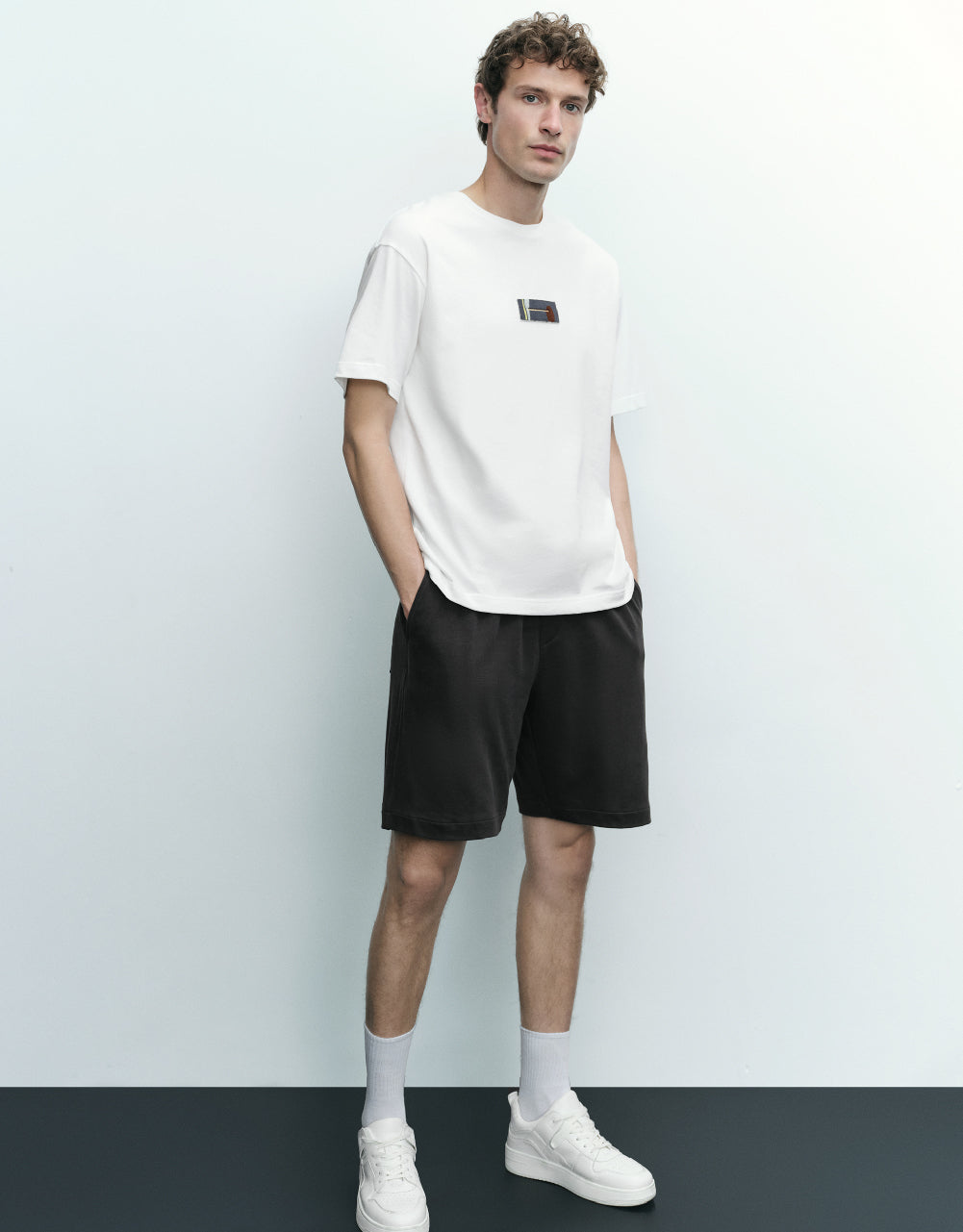 Drawstring Waist Knitted Shorts