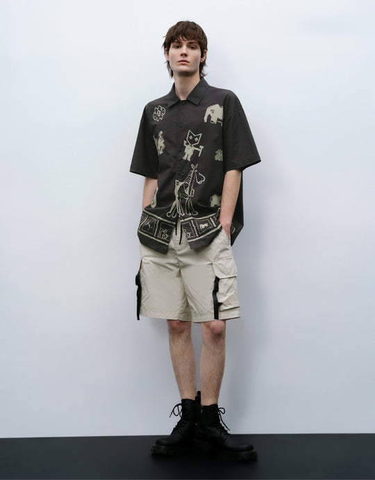 Drawstring Waist Shorts With Pockets