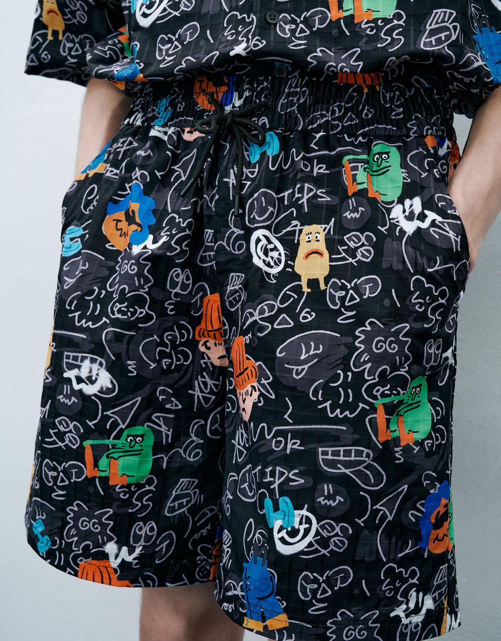 Graffiti Printed Shorts