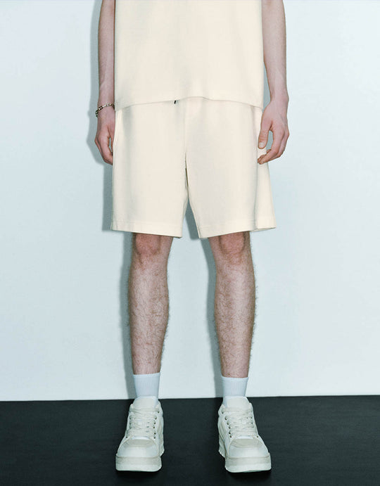 Drawstring Waist Knitted Shorts