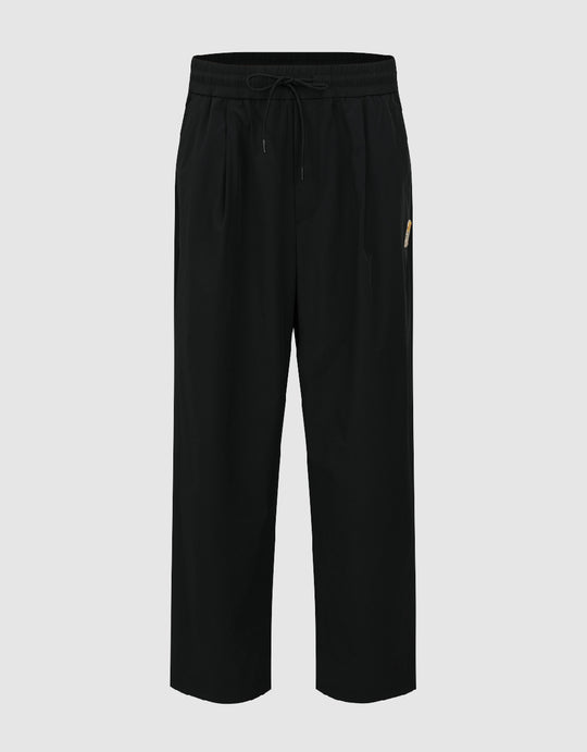 Drawstring Waist Straight Loose Pants