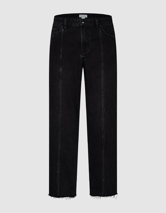 Raw Hem Carrot Fit Jeans