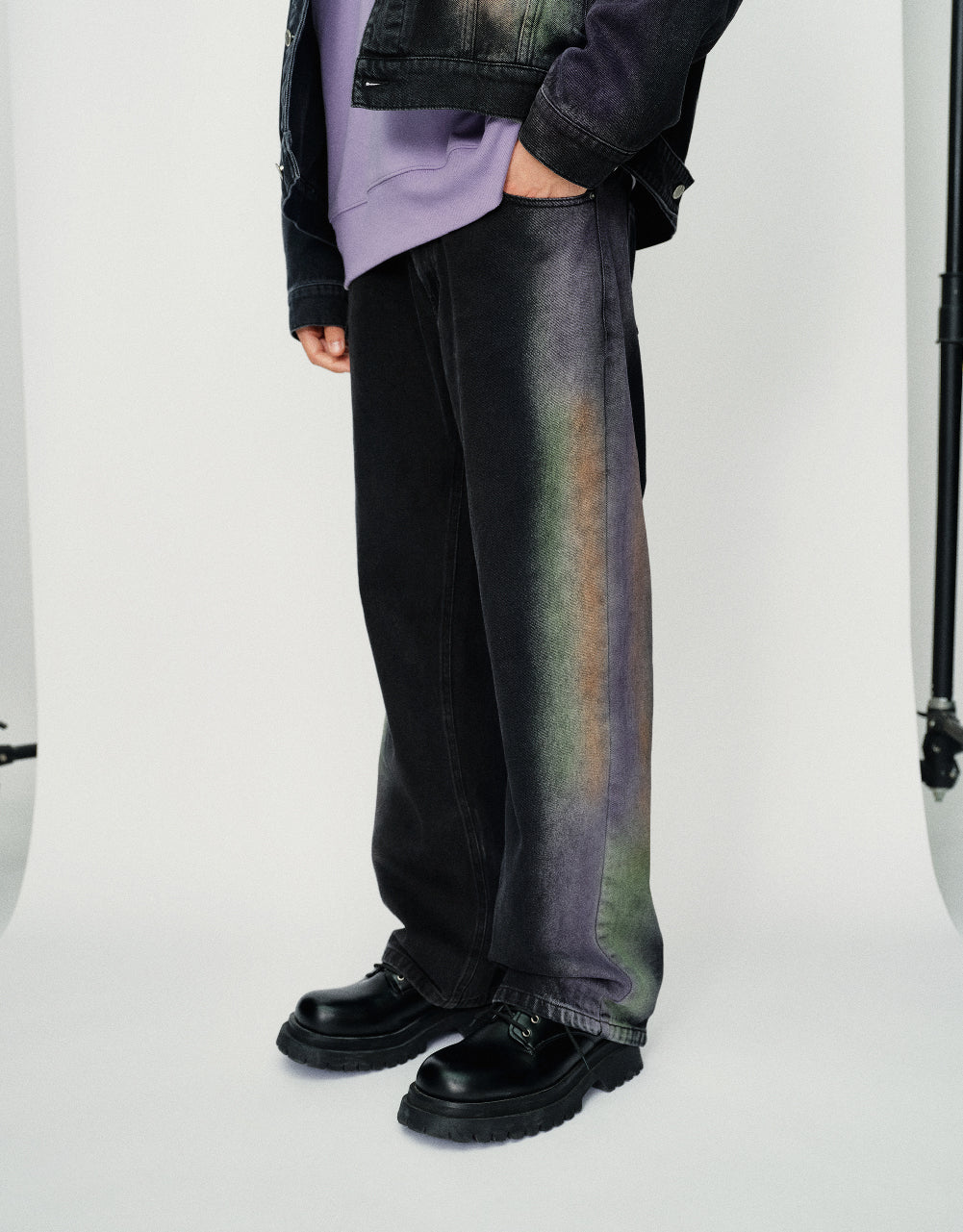 Printed Straight Jeans