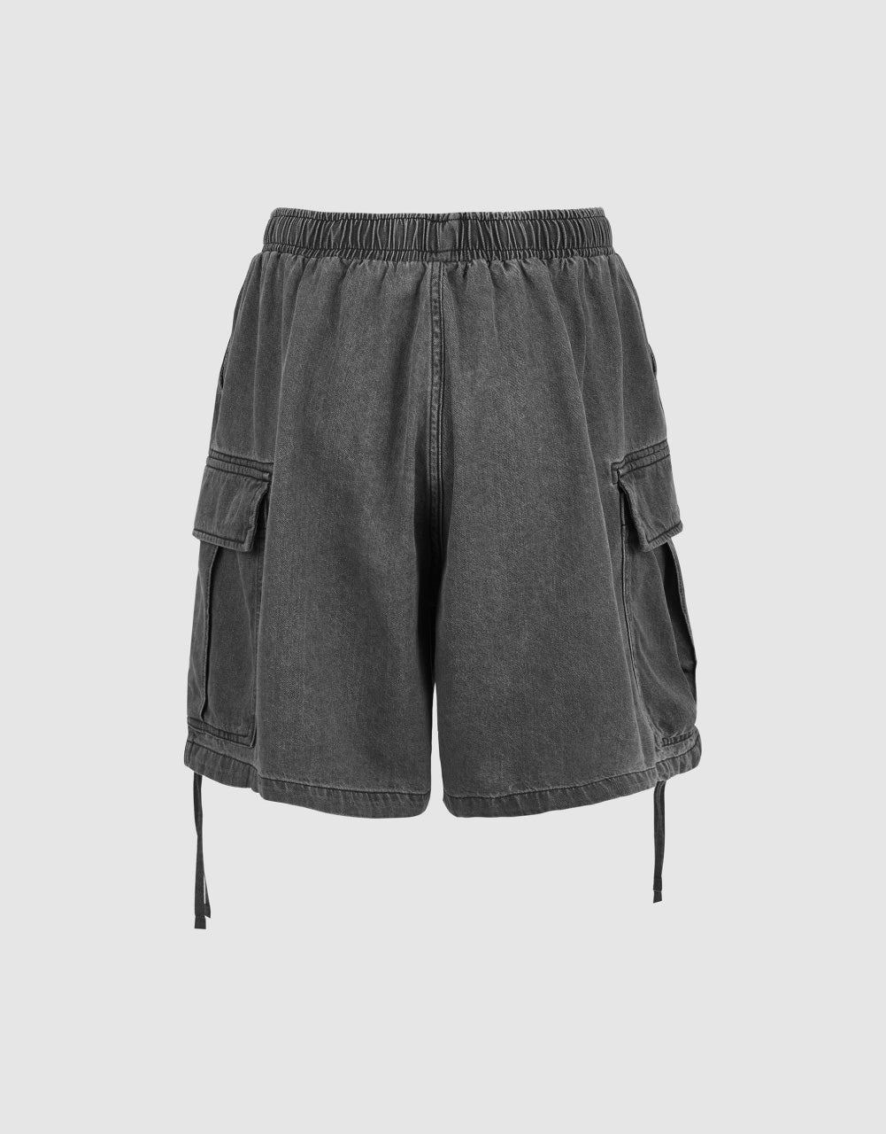 Elastic Waist Denim Shorts