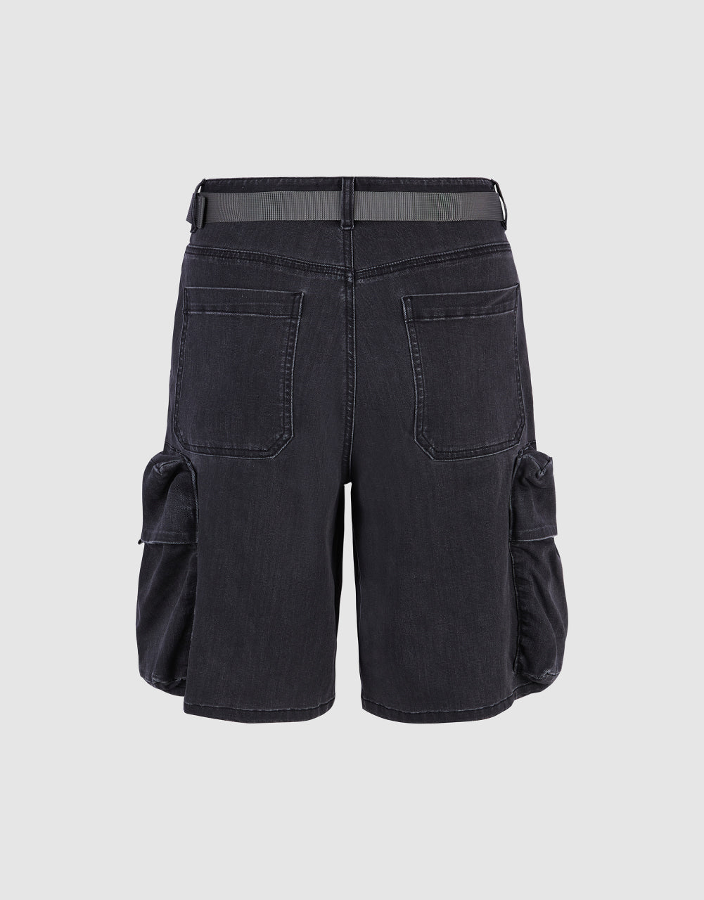 Denim Shorts With Belt