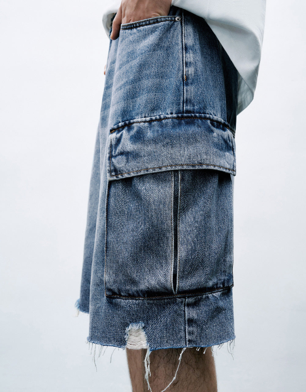 Raw Hem Denim Shorts