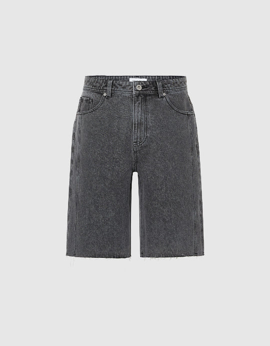 Raw Hem Denim Shorts