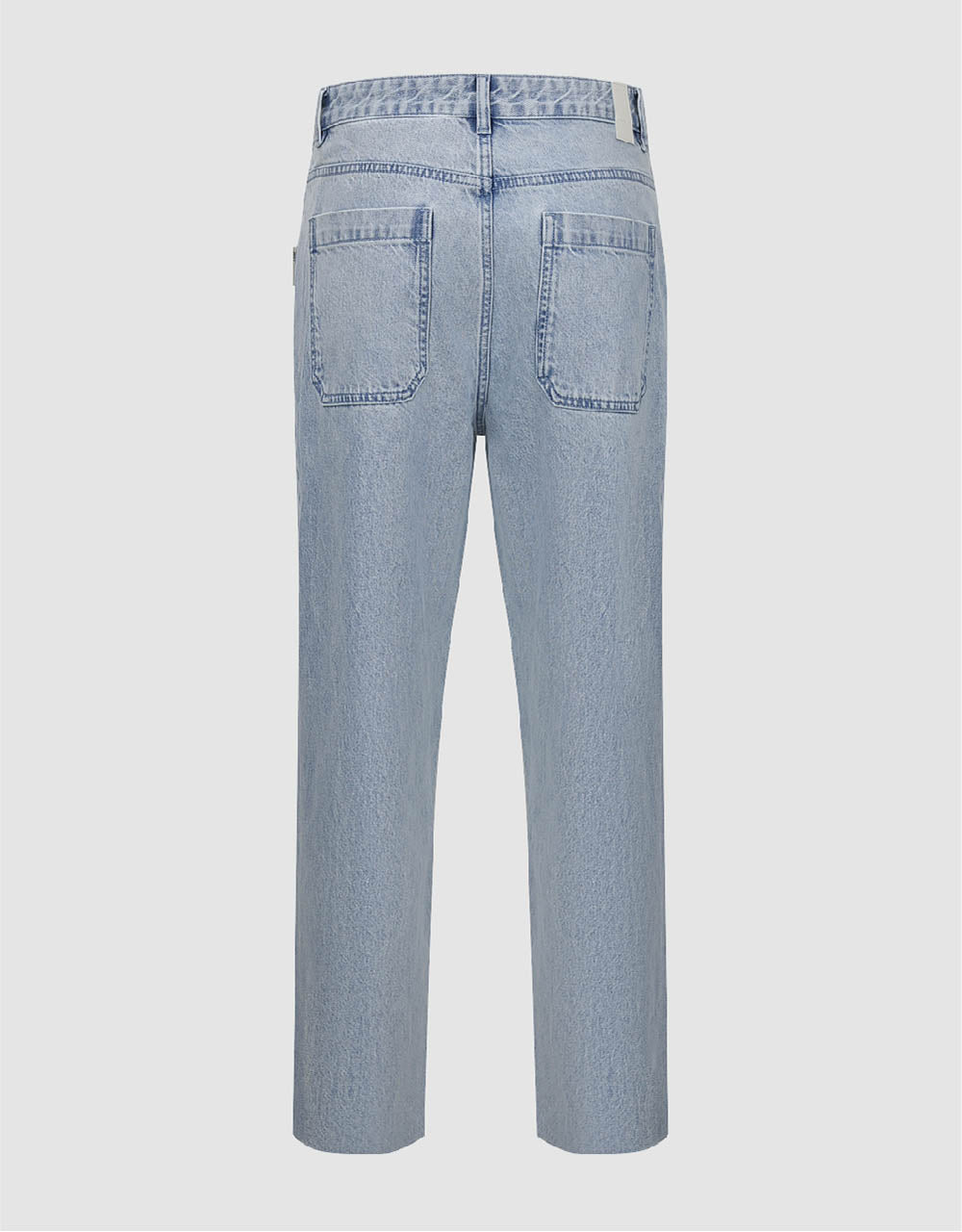 Raw Hem Straight Jeans