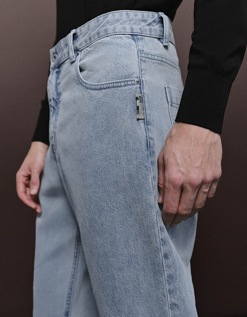 Raw Hem Straight Jeans