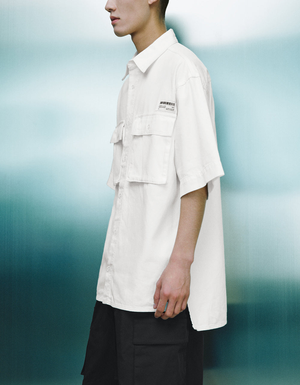 Button Up Loose Denim Shirt