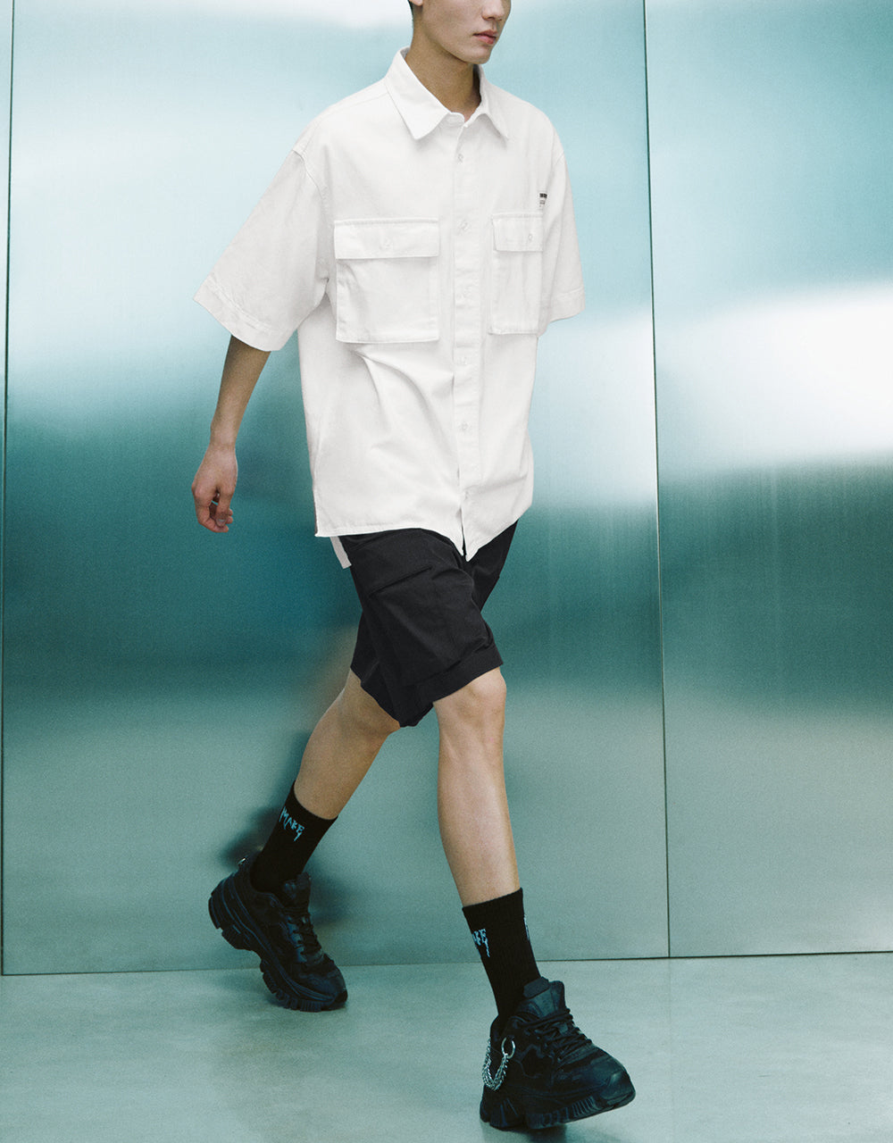 Button Up Loose Denim Shirt