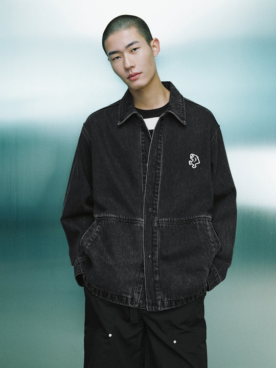 Button Up Loose Denim Jacket