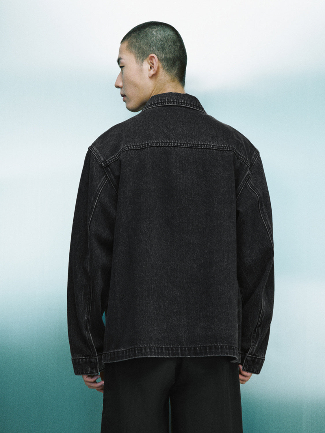 Button Up Loose Denim Jacket