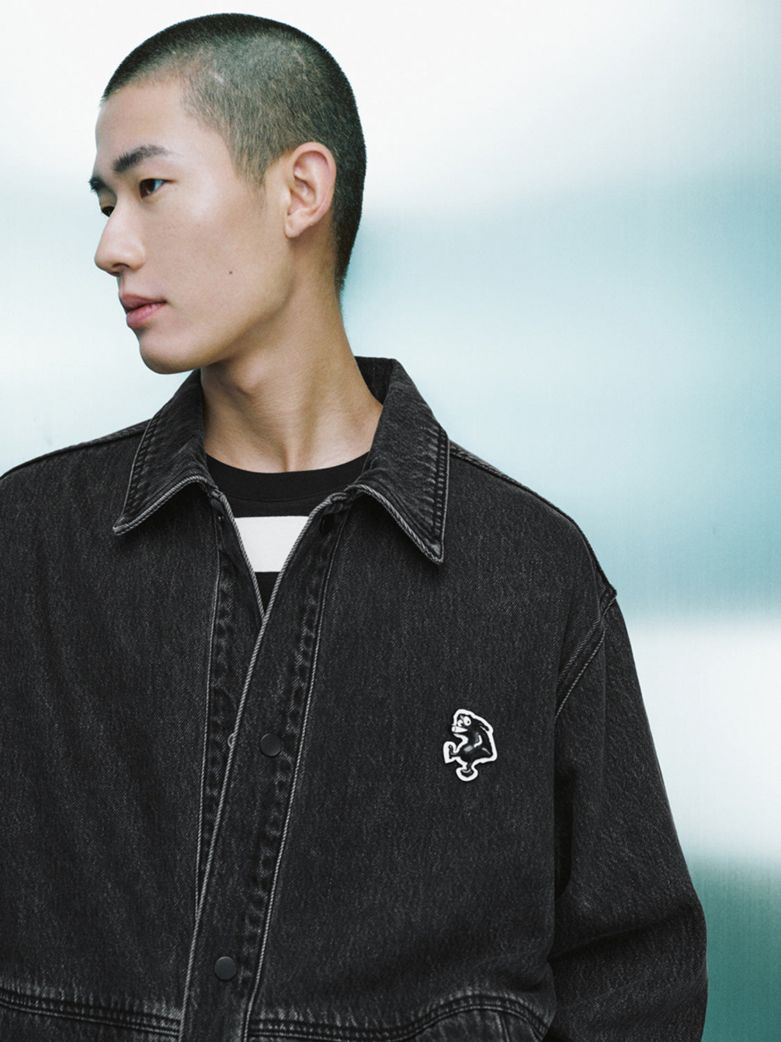 Button Up Loose Denim Jacket