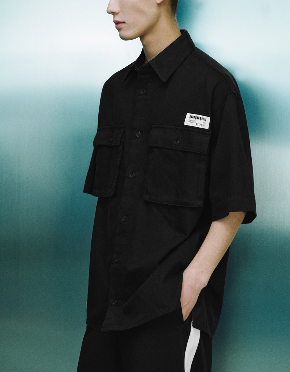 Button Up Loose Denim Shirt