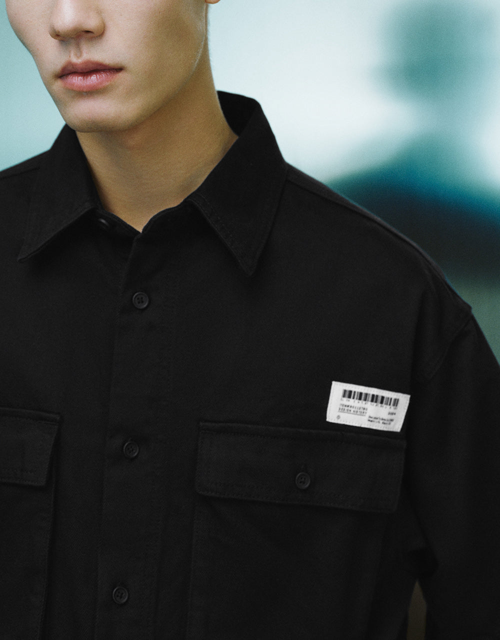 Button Up Loose Denim Shirt