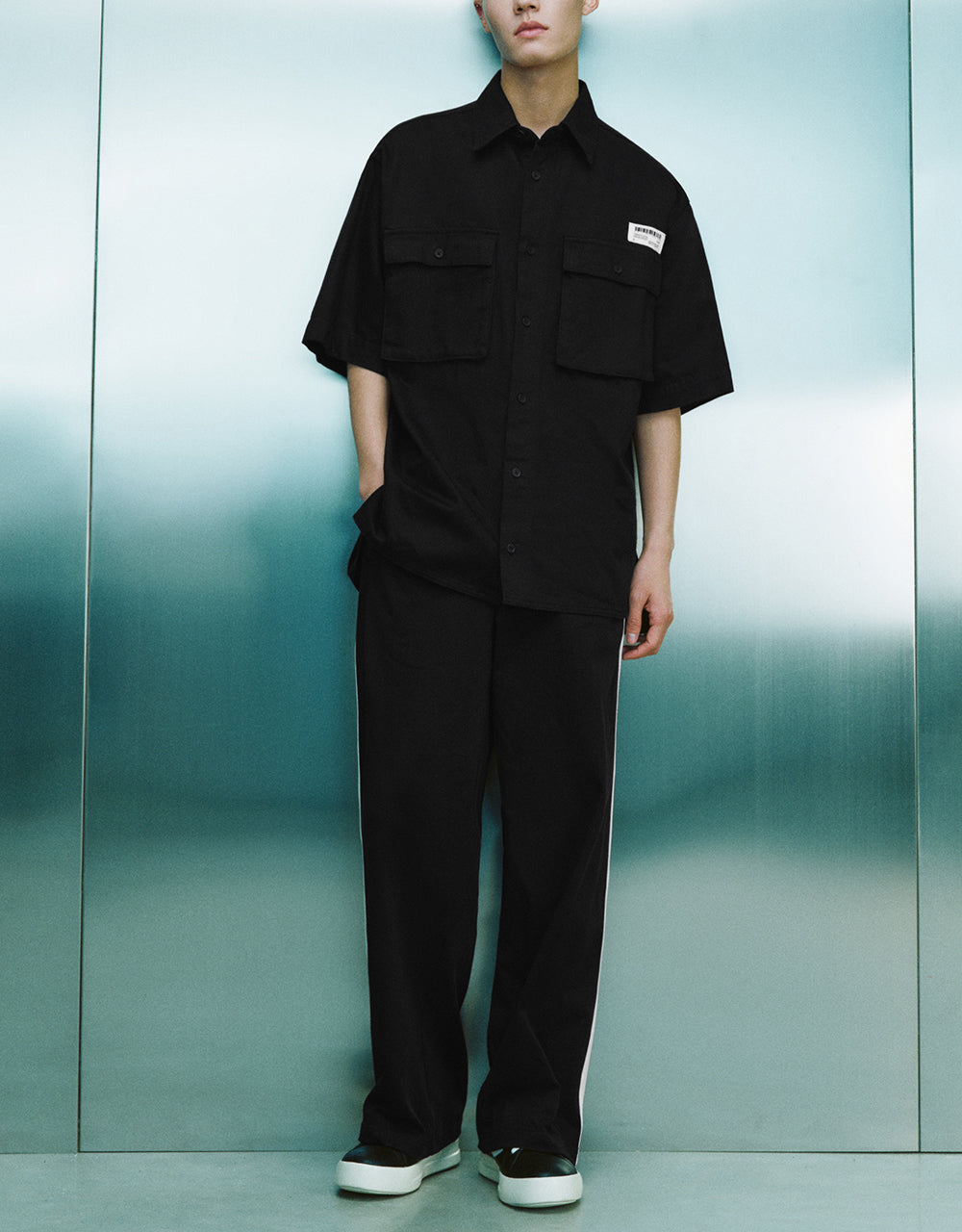 Button Up Loose Denim Shirt