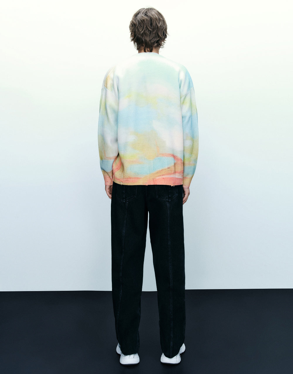 Cartoon Printed Knitted Cardigan