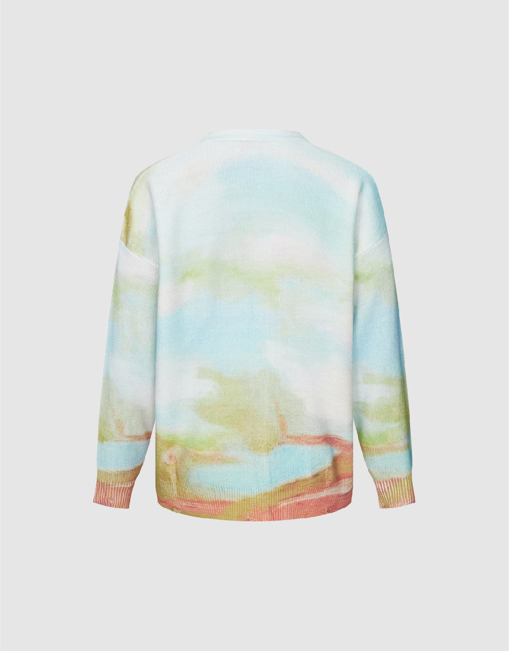 Cartoon Printed Knitted Cardigan