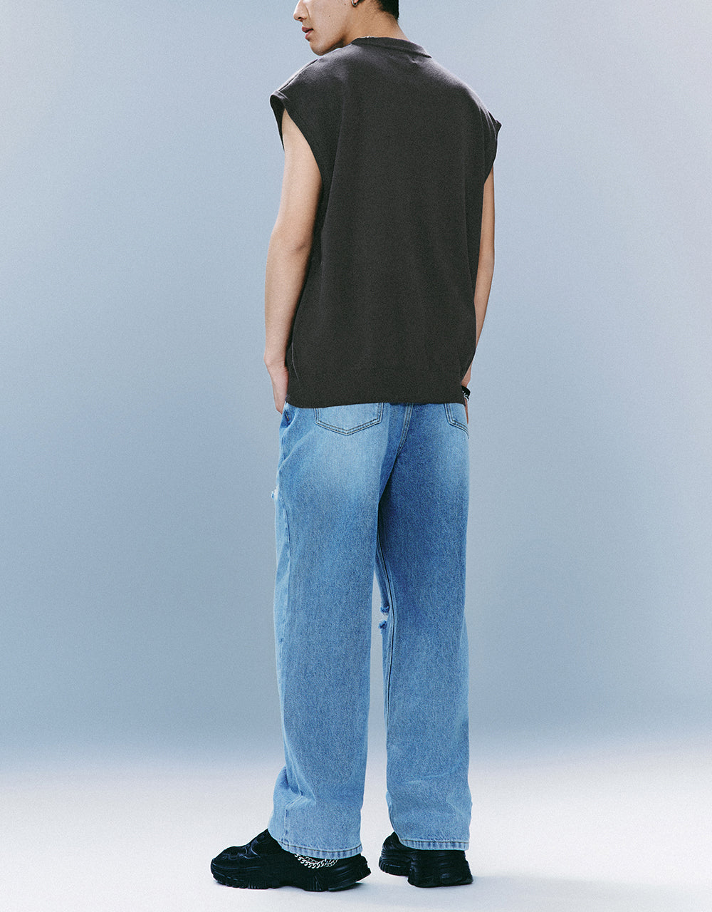 Crew Neck Knitted Tank Top