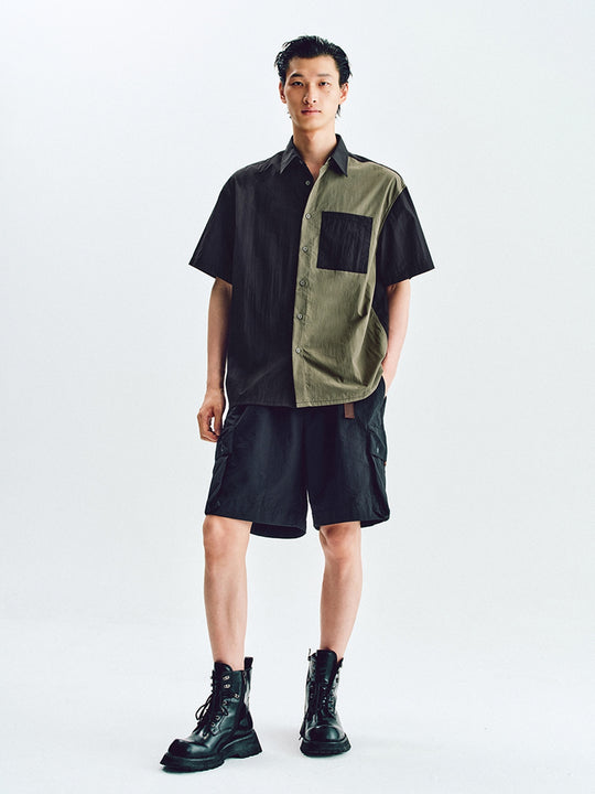 Colorblock Button Up Shirts