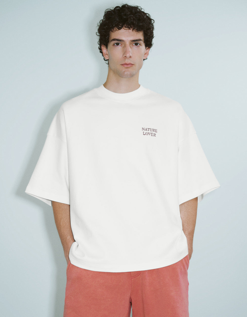 Letter Printed Crew Neck Loose T-Shirt