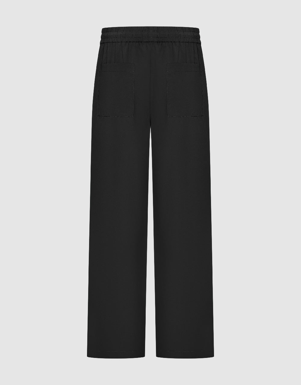 Drawstring Waist Wide-Leg Pants